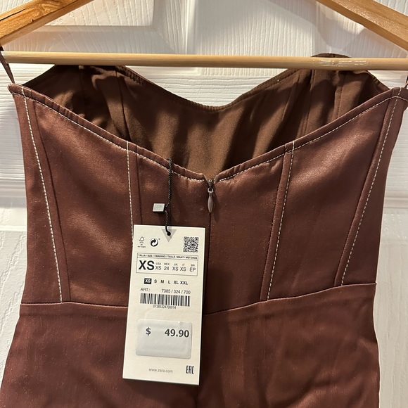 Zara Top Sticked Draped Dress - Picture 6 of 8